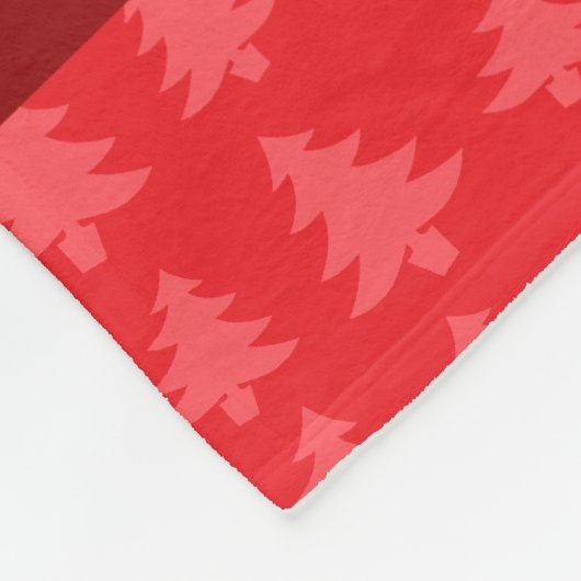 Personalisierter Name Ladybug - Rote Weihnachtsbäu Fleecedecke (Ecke)