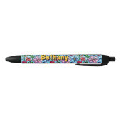 Personalisierter Name Ladys Blume Floral Kugelschreiber (Unterseite)