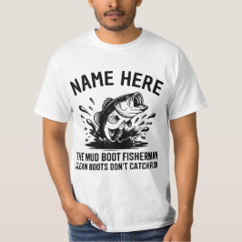 Personalisierter Name Largemouth-Bass-Angler T-Shirt