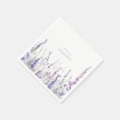 Personalisierter Name Lavendel Brautparty Serviette (Ecke)
