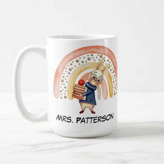 Personalisierter Name Lehrer Geschenk Tasse Niedli (Links)