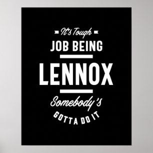 Personalisierter Name Lennox Geburtstag Poster