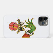 personalisierter Name Leopard-Bogen-Papagei-Orname Case-Mate iPhone Hülle (Rückseite (Horizontal))