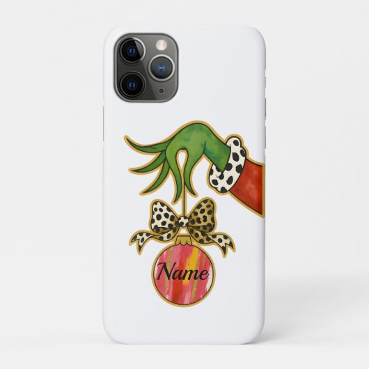 personalisierter Name Leopard-Bogen-Papagei-Orname Case-Mate iPhone Hülle (Rückseite)