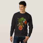 personalisierter Name Leopard-Bogen-Papagei-Orname Sweatshirt (Vorne ganz)