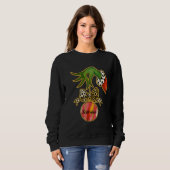 personalisierter Name Leopard-Bogen-Papagei-Orname Sweatshirt (Vorne ganz)