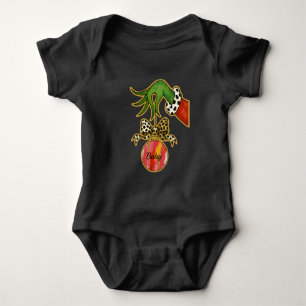 personalisierter Name Leopard-Bogen-Papagei-Schmuc Baby Strampler