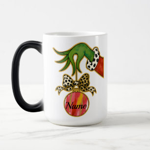 personalisierter Name Leopard-Bogen-Papagei-Schmuc Verwandlungstasse