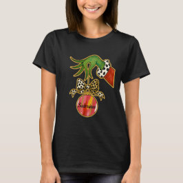 personalisierter Name Leopard-Bogen-Papageien-Schm T-Shirt