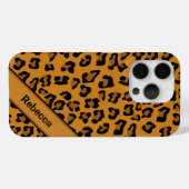 Personalisierter Name Leopard Druckmuster V2 Case-Mate iPhone Hülle (Rückseite (Horizontal))