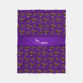 Personalisierter Name lila Adler Fleecedecke (Vorderseite)