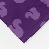 Personalisierter Name lila Eichelmuster Fleecedecke (Ecke)