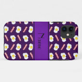 Personalisierter Name lila Eier mit Speck Case-Mate iPhone Hülle (Rückseite (Horizontal))