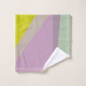 Personalisierter Name Lila grün Stilvoll geometris Badhandtuch Set (Waschlappen)