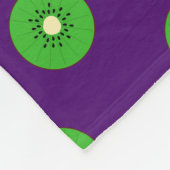 Personalisierter Name lila grünes Kiwi Fleecedecke (Ecke)