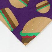 Personalisierter Name lila Hamburger Fleecedecke (Ecke)