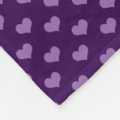 Personalisierter Name lila Herzen Fleecedecke (Ecke)