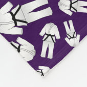 Personalisierter Name lila Karatmuster Fleecedecke (Ecke)