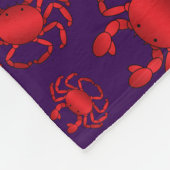 Personalisierter Name lila Krebsmuster Fleecedecke (Ecke)