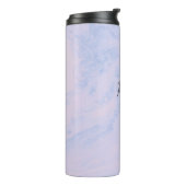 Personalisierter Name Lila Marble Chic Gastgeschen Thermosbecher (Nach links gedreht)