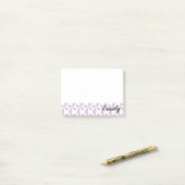 Personalisierter Name Lila Pinwheels Post-it Klebezettel (Auf Schreibtisch)