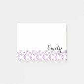 Personalisierter Name Lila Pinwheels Post-it Klebezettel (Vorderseite)