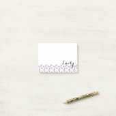 Personalisierter Name Lila Pinwheels Post-it Klebezettel (Auf Schreibtisch)