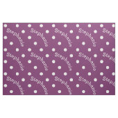 Personalisierter Name Lila Polka Dot Stoff (Fat Quarter (45,7 x 55,9 cm))