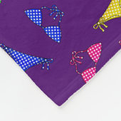 Personalisierter Name lila Regenbogenbikinis Fleecedecke (Ecke)