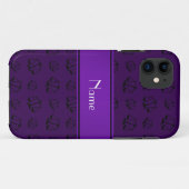 Personalisierter Name lila Richtskala Case-Mate iPhone Hülle (Rückseite (Horizontal))