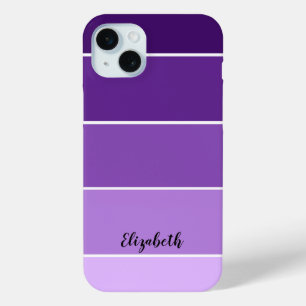 Personalisierter Name Lila Strip Farbpalette Chip Case-Mate iPhone Hülle