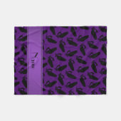 Personalisierter Name lila Windsurfen Fleecedecke (Vorderseite (Horizontal))