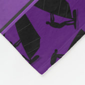 Personalisierter Name lila Windsurfen Fleecedecke (Ecke)