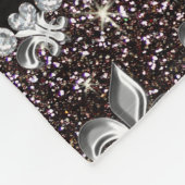 Personalisierter Name Lilie Glitzer Fleecedecke (Ecke)