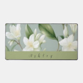 Personalisierter Name Lily of the valley Desk Mat Schreibtischunterlage (Vorderseite)