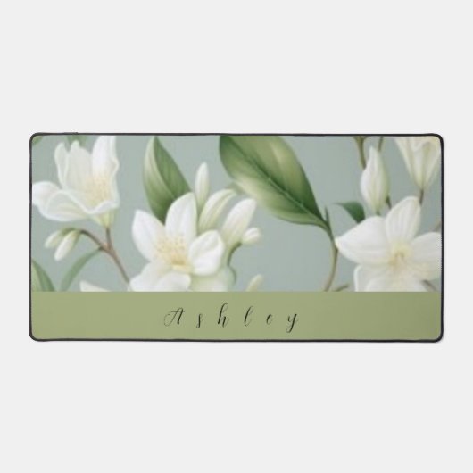 Personalisierter Name Lily of the valley Desk Mat Schreibtischunterlage (Vorderseite)