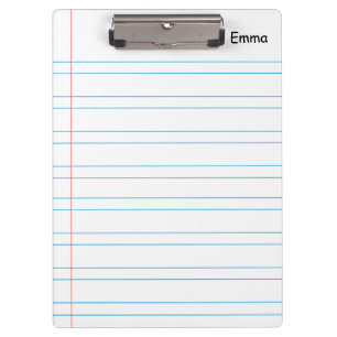 Personalisierter Name - Linke Notebook-Zwischenabl Klemmbrett