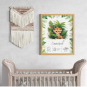 Personalisierter Name Löwe boho Kinderzimmer Art P Poster
