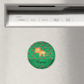 Personalisierter Name Löwe grüne Bonbons Bogen Magnet (In Situ (Geschirrspüler))