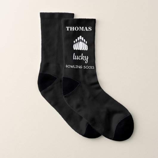 Personalisierter Name Lucky Bowling Socken (Paar)
