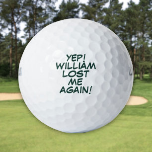 Personalisierter Name Lustig Grün Verlorene Nachri Golfball