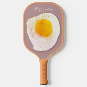 Personalisierter Name Lustig Retro Braun Lebensmit Pickleball Schläger