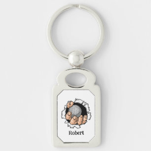 Personalisierter Name Lustiger Golfball Schlüsselanhänger