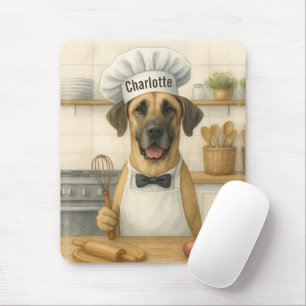 Personalisierter Name Lustiger Great Dane Hund Koc Mousepad