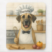 Personalisierter Name Lustiger Great Dane Hund Koc Mousepad (Vorne)
