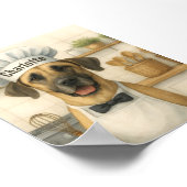 Personalisierter Name Lustiger Großer Deutsche-Dog Poster (Ecke)