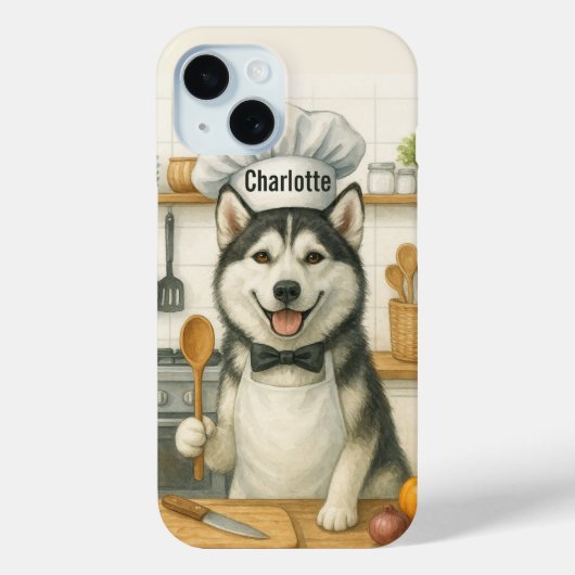 Personalisierter Name Lustiger Sibirischer Husky H Case-Mate iPhone Hülle (Rückseite)