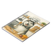 Personalisierter Name Lustiger Sibirischer Husky H Notizblock (Linke Seite)