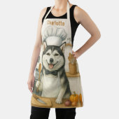 Personalisierter Name Lustiger Sibirischer Husky H Schürze (InSitu)