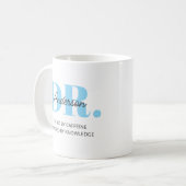 Personalisierter Name Lustiger Spruch Doktortitel Kaffeetasse (Vorderseite Links)